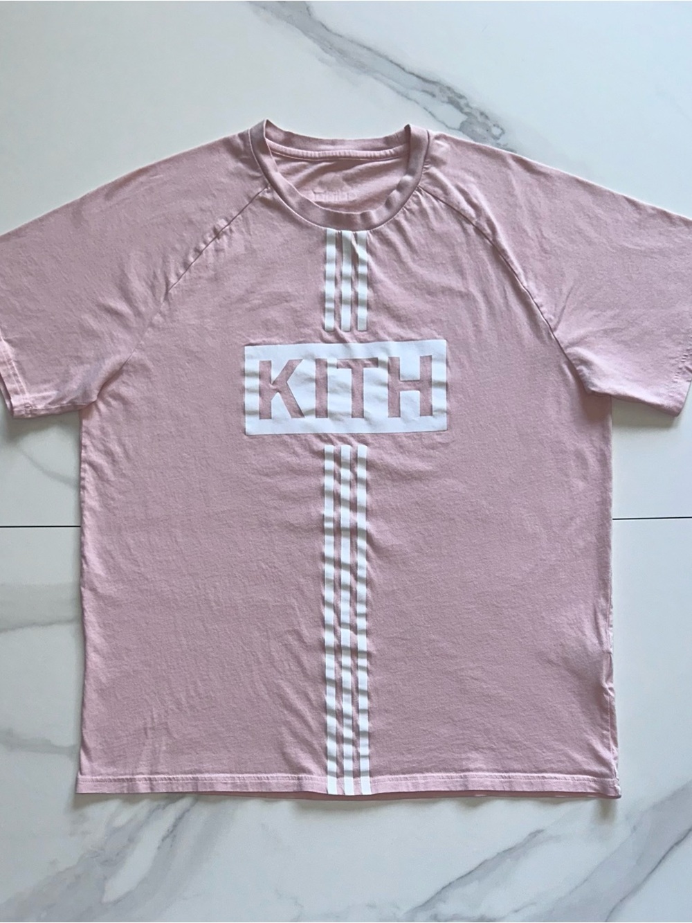 Kith x adidas Soccer Flamingos Home Classic Logo Tee Pink Size Large